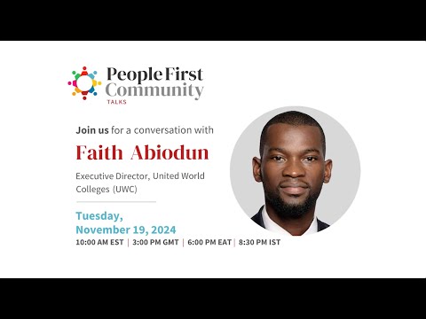  People First Community Talk: A Conversation with Faith Abiodun